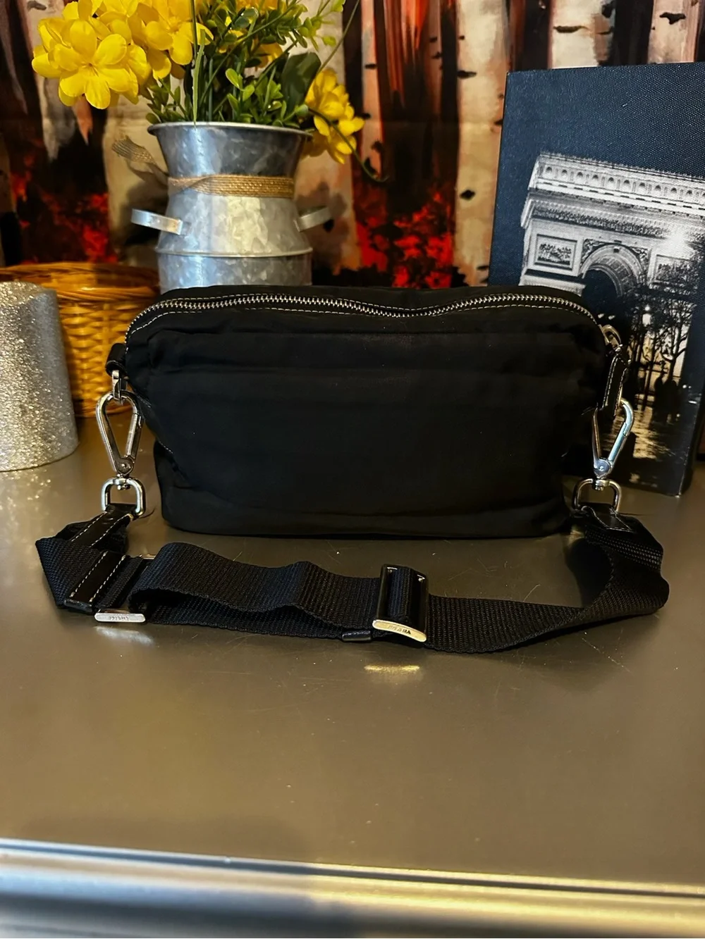 Prada Black Nylon Belt Bag with Silver Hardware - Picture 4 of 8